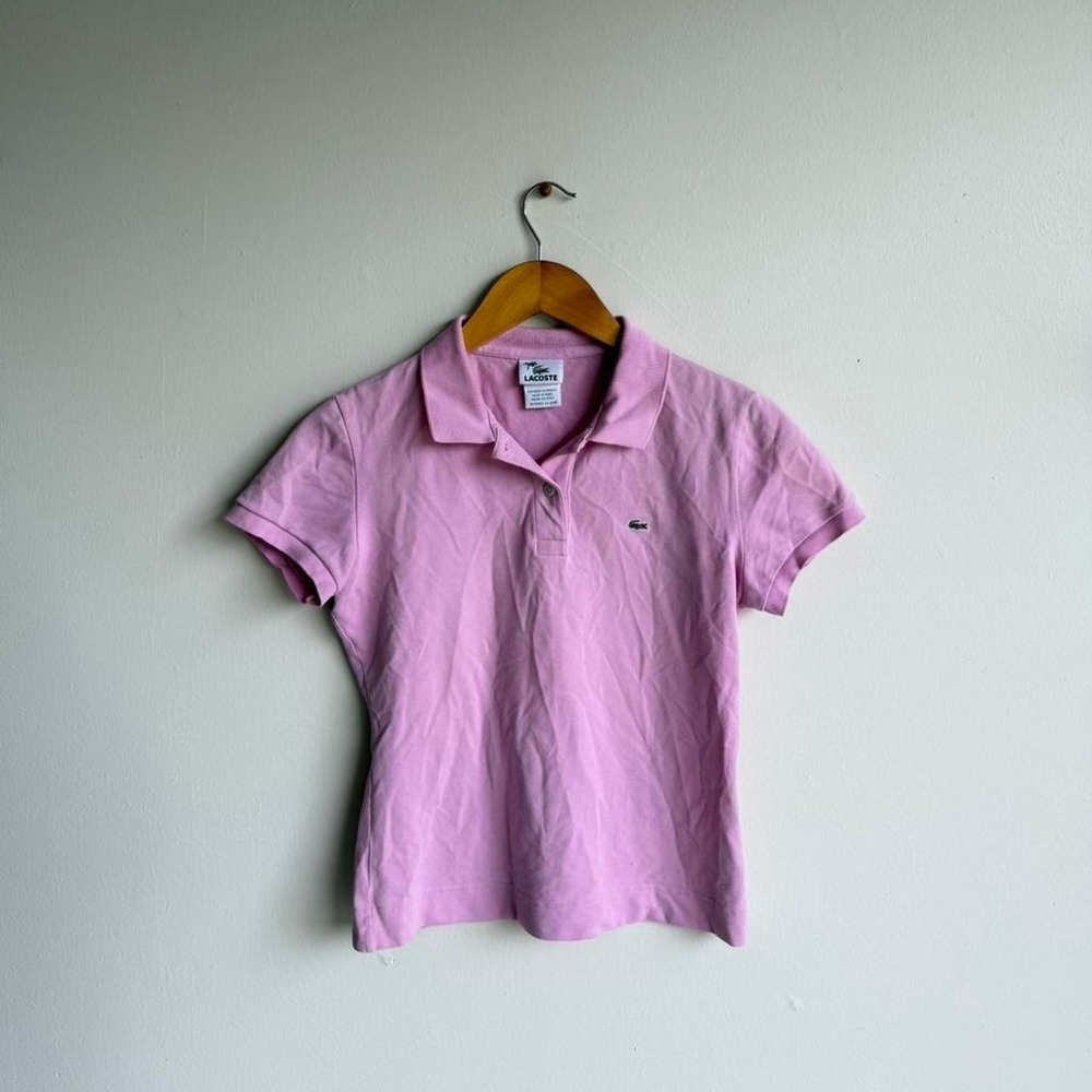 Lacoste pink polo baby tee shirt